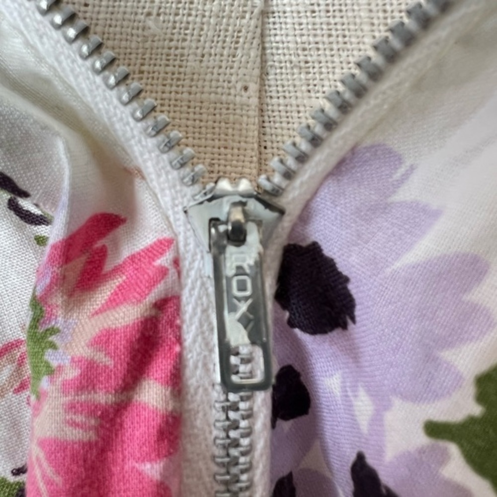 Y2K Roxy Floral Midi Skirt Pink White Cottagecore Boho Size 00 - Picture 6 of 6